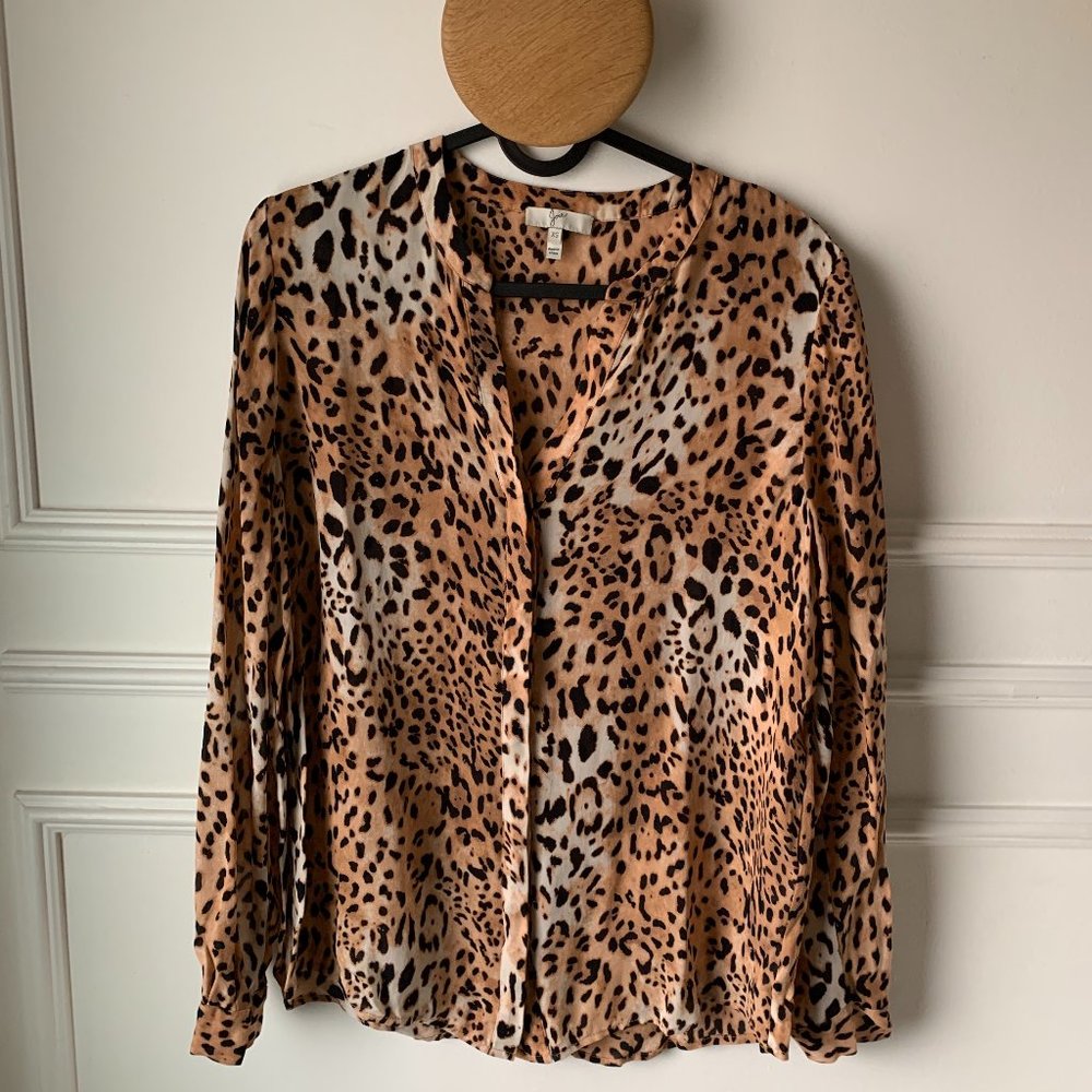 Joie Silk Leopard Blouse